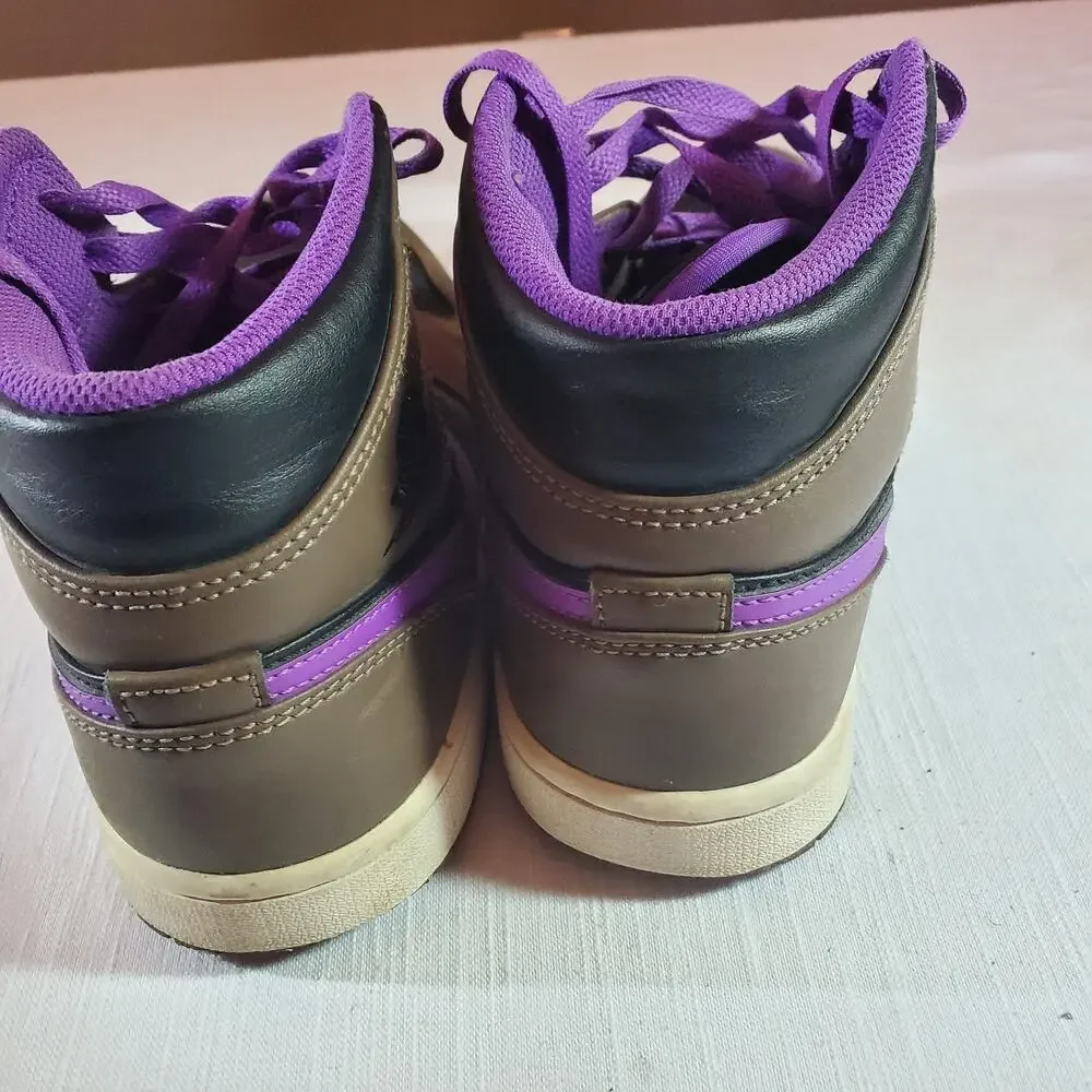 Nike Air Jordan 1 Mid Palomino Wild Berry Brown Black DQ8426-215 Mens Size 8